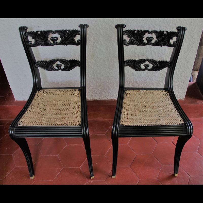 Antique Ebony Chairs 